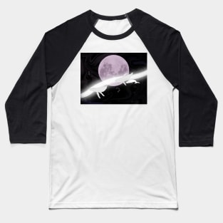 Whales in Space Baseball T-Shirt